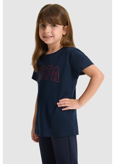 U.s. Polo Assn. Kız Çocuk Lacivert Tişört Basic 50325631-vr033