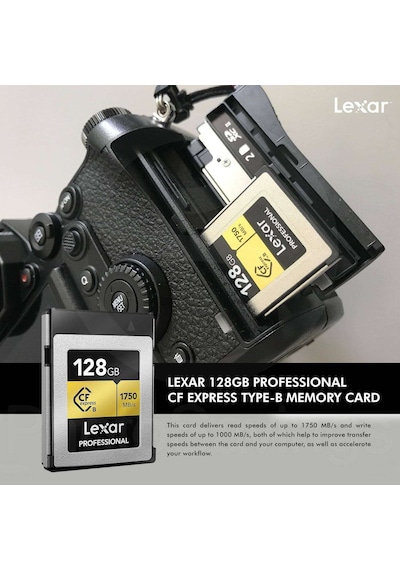 Lexar 128Gb Pro Cfexpress Type-B Card 1750Mb/S Okuma 1000Mb/S Ya