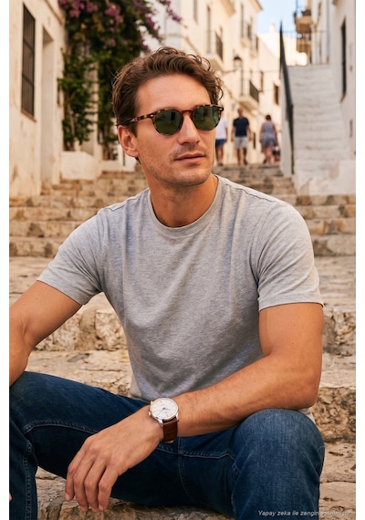 Buratti Pamuklu Regular Fit Bisiklet Yaka Erkek T Shirt 59020204 Gri Melanj