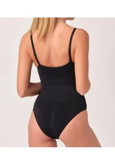 Sistina Kadın Siyah Dikişsiz Kancalı Body Korse 755 Siyah