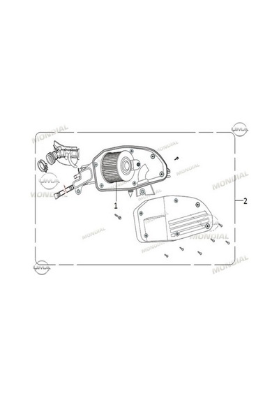 Mondial Hava Filtresi Komple Ritmica 100-110 Speedy (536191402)