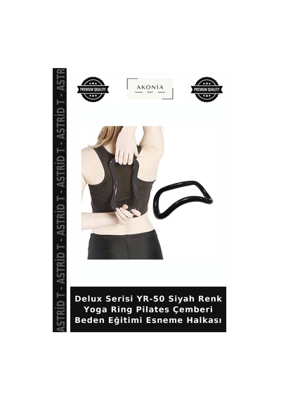 Delux Serisi Yr-50 Siyah Renk Yoga Ring Pilates Çemberi Beden Eğitimi Esneme Halkası