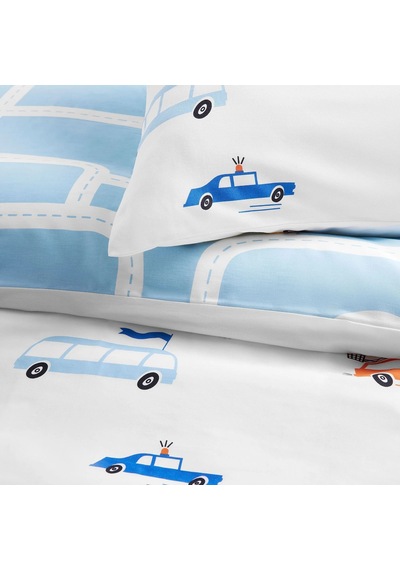 Ikea Bergfınk Tek Kişilik Nevresim Takımı 150 X 200 Cm Beyaz - Turuncu - Mavi - Sarı Çok Renkli