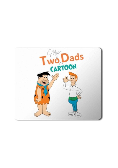Taş Devri Jetsons Two Dads Cartoon Baskılı Mousepad Mouse Pad