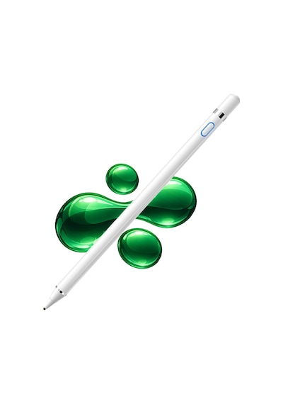 Samsung Uyumlu Galaxy A11 Plus X230 Şarjlı Aktif Stylus Kalem Hassas Uç Not Alma & Çizim İçin Beyaz