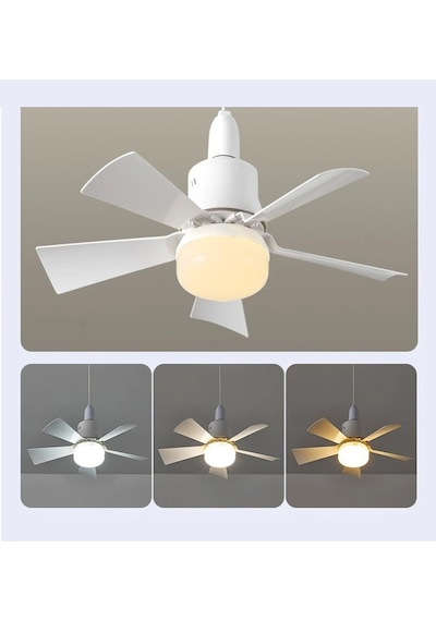 82 Watt Vantilatör 3 Kademe Hız Dimmerli 3 Renk Led Işık Cata Karayel Kumandalı Fan Torch Led Ampul Çok Renkli