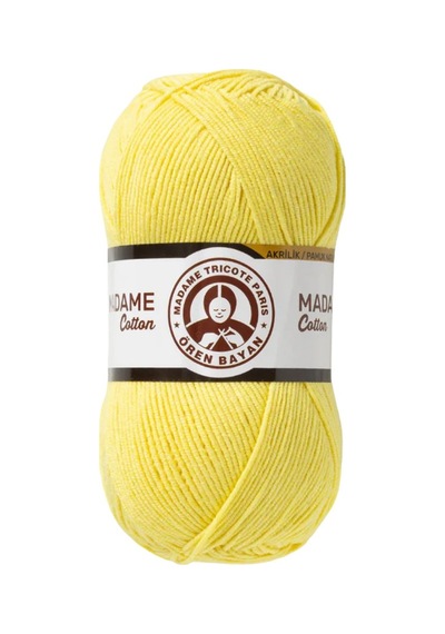 Ören Bayan Madame Cotton Örgü İpi - Sarı - Renk Kodu : 006