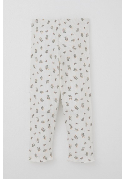 Breeze Kız Bebek Pijama Takımı Çiçek Desenli Omuzu Düğmeli 9 Ay-3 Yaş, Ekru Ekru