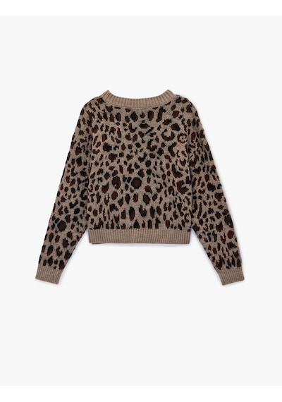 Koton Uzun Kollu Geniş Yuvarlak Yaka Leopar Desenli Oversize Triko Kazak Leopar Desenli 6wak90602ht Leopar Desenli Koton Uzun Kollu Geniş Yuvarlak Yaka Leopar Desenli Oversize Triko Kazak Leopar Desenli 6wak90602ht Leopar Desenli