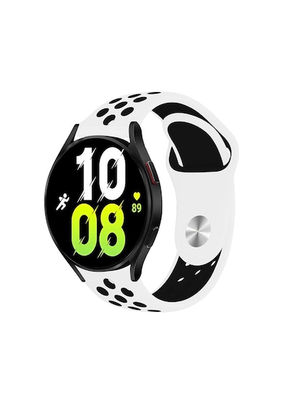 Forzacase Samsung Galaxy Uyumlu Watch Gear S4 46mm  Delikli Silikon Kordon Kayış - Fc137 Beyaz