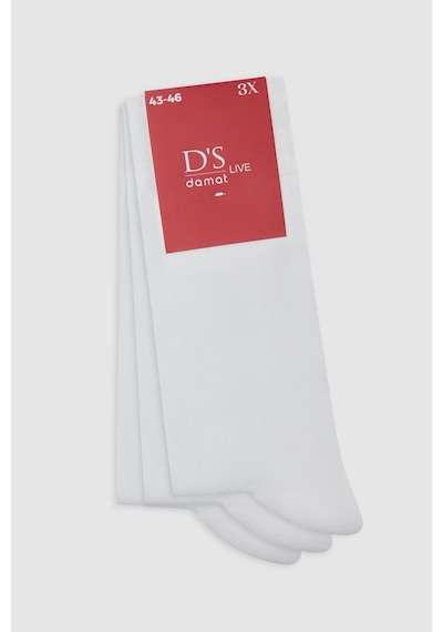 D's Damat Ds Damat Beyaz 3'lü Çorap Set 4hf16ortcst03 Beyaz
