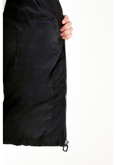 Lela Oversize Fit Kapüşonlu Şişme Bayan Mont 640Y047 Siyah