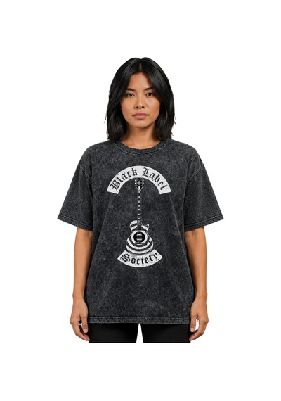 Sevbano Black Label Society Rock Metal Müzik Grubu Baskılı Unisex Oversiz Siyah