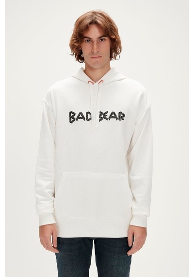 Bad Bear 3d Bad Erkek Beyaz Uzun Kol Sweatshirt 230212001-WHT Beyaz