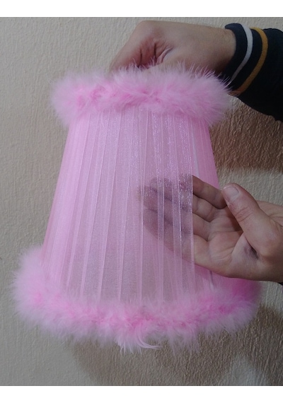 N-32 Pembe Organze Yatak Odası Çocuk Ve Bebek Odası Avize Pembe
