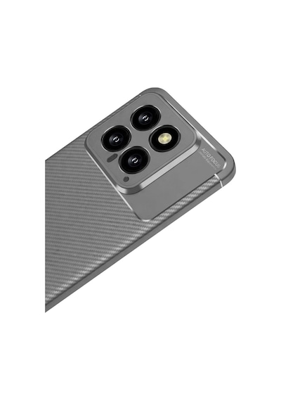 Xiaomi Mi 14t Kılıf Auto Focus Karbon Kapak - Gri Düz Renkli