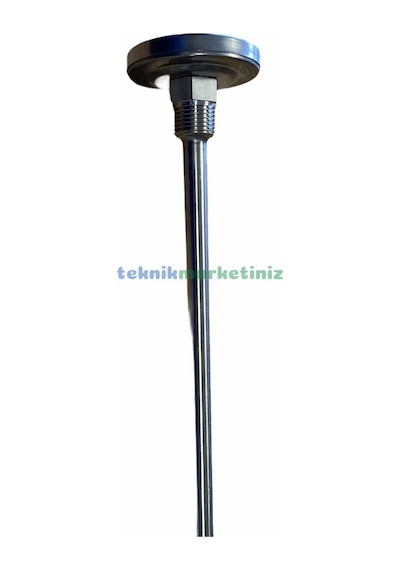 Pakkens 63 MM 500 C Derece Arkadan Bağlantılı Bi-metal Fırın Termometre