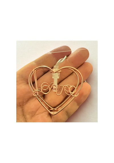 Love Kalpli Rose Gold Led Işık Zinciri Yılbaşı, Doğum Günü Ve Romantik Dekor Aydınlatma - Bgaledlamba0014 Bej