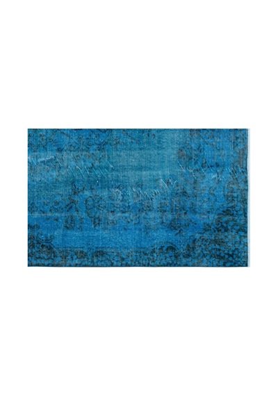 El Dokuması Vintage Yün-pamuk Turkuaz Halı 27519 166 X 262 Cm