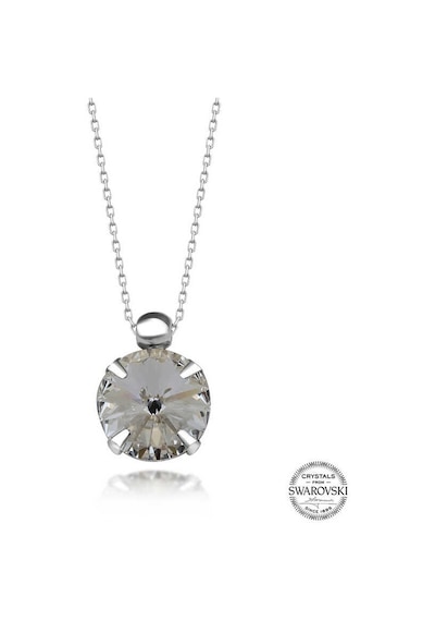 Gumush  Swarovski Crystal Taşlı Tektaş Gümüş Kadın Kolye