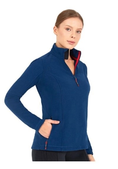 Blackspade Kadın Fermuarlı Termal Sweatshirt 2. Seviye 50466 - Mavi