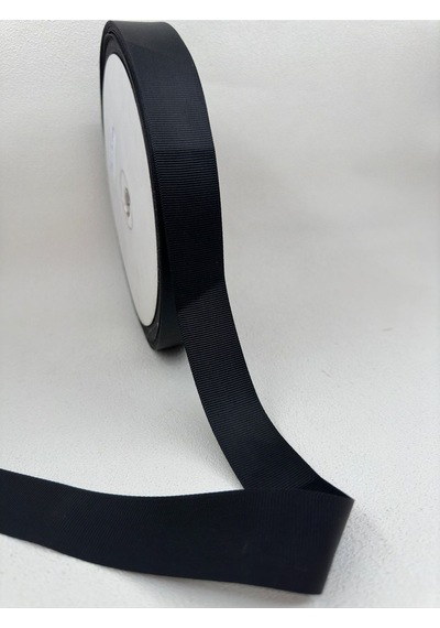 3 Cm Saten Grogren Şerit-siyah