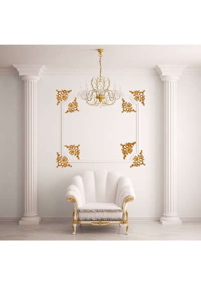 Decogold Saray Tavan Köşe Motif 41 26 Cm Altın