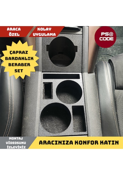 2019-2026 Peugeot Rifter-berlingo-combo-doblo Uyumlu Orta Konsol Bardaklık Ve Çapraz Bardaklık Set 2019-2026 Peugeot Rifter-berlingo-combo-doblo Uyumlu Orta Konsol Bardaklık Ve Çapraz Bardaklık Set