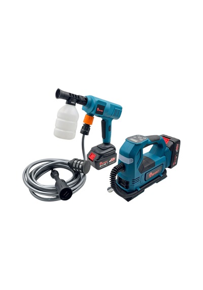 Fixonic Be-Welt BHD02 Şarjlı Yıkama Makinesi + Şarjlı Mini Kompresör Çantalı Set