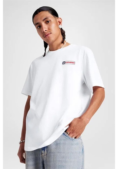 Converse Logo Erkek Tişört 10027993.102 Beyaz