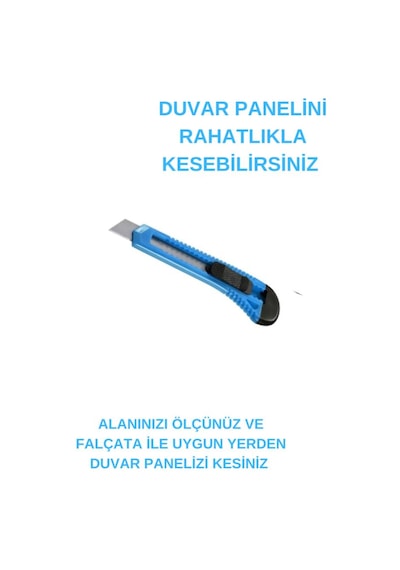 Duvar Paneli Uygulama Seti 1 Adet Keçeli Aparat 1 Adet Falçata Pratik Duvar Paneli Kağıdı Folyo Seti