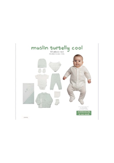 Bistyle Hastane Çıkışı 10lu Müslin Turtelly Cool Ekru-Mint