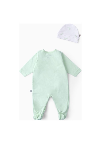 Boumini Bebek Patikli Tulum Şapka Set Mint-mint Mint