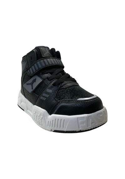King Paolo King Hafif Çocuk Bilekli Sneaker Siyah