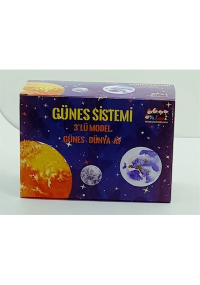 Güneş Sistemi 3 Lü Model Güneş Dünya Ay