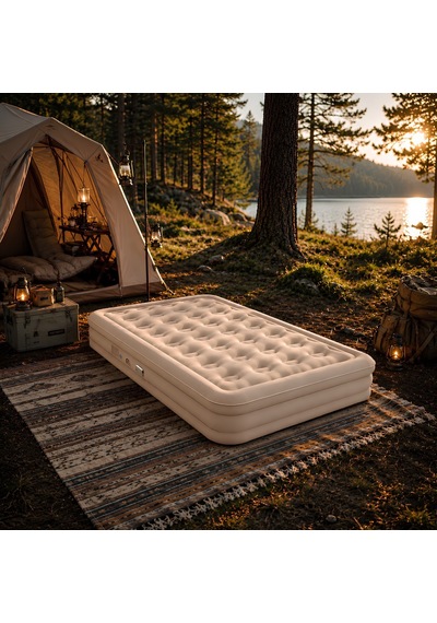 Inflatable Mattress Kmp263 Üç Kişilik Şişme Kamp Ve Seyahat Yatağı Çok Renkli