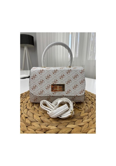 Store Kadın Mini Şık Ve Casual El Ve Omuz Çantası Beyazkahve