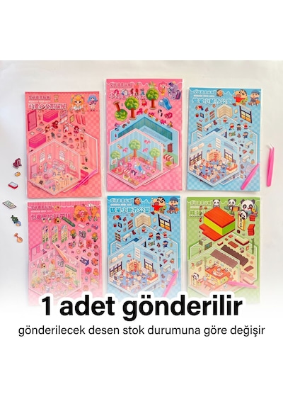 Bakgelal 3d Dıy Oda Tasarım Sticker Seti Cımbızlı Dekorasyon Ve Giydirme Çıkartma Aktivite Seti - 9017423218494 Çok Renkli