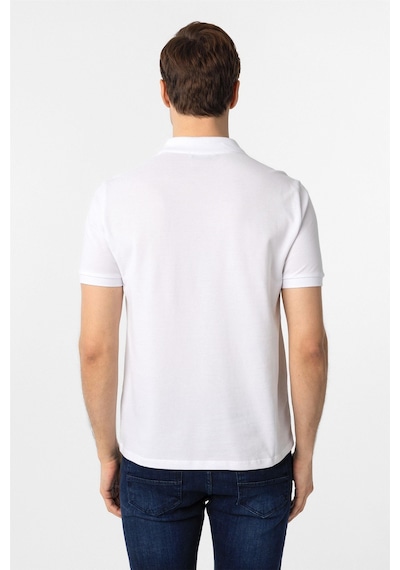 Süvari Beyaz Slim Fit Düz Polo Yaka Tişört Beyaz