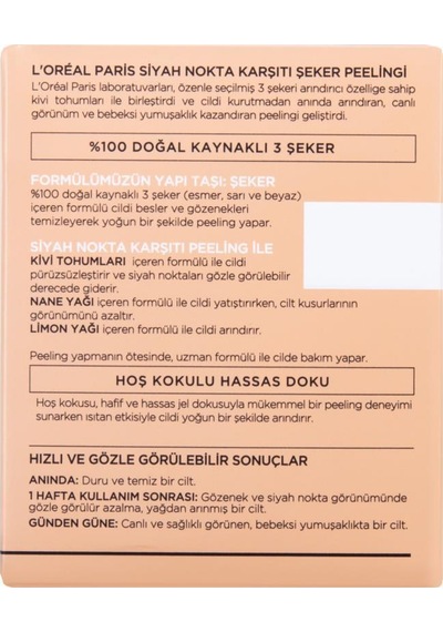 L'Oreal Paris Siyah Nokta Karşıtı Şeker Peelingi 50 ML