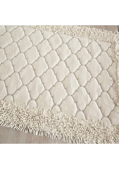 Cotton Special 2'li Pamuklu Klozet Takımı Krem Banyo Paspas Seti Klozet Takımı Renkli