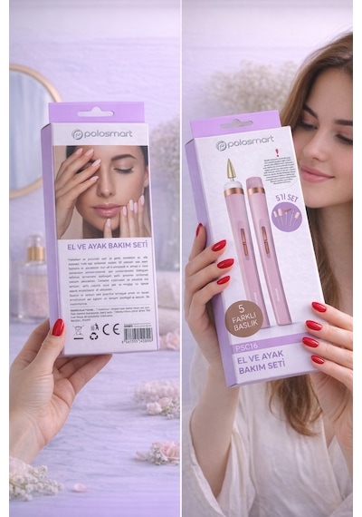 Psc16 Rose Gold Manikür & Pedikür Set Rose Gold 5 Farklı Uç Başlık