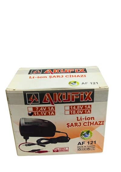 Akufix Af 121 Li-ıon Batarya Pil Şarj Cihazı Adaptörü 11.1v 1a Lityum İyon Uyumlu