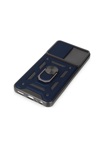 Samsung Galaxy  Uyumlu  M14 5g Kılıf Pars Lens Yüzüklü Silikon - Lacivert