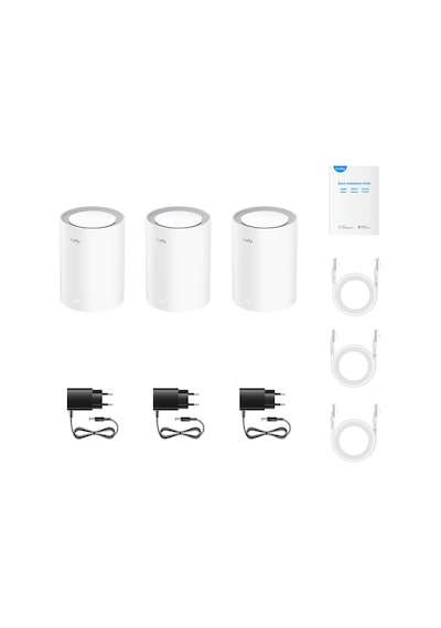 Cudy M1800 2.4 -5 GHz 1200 Mbps WİFİ 6 Mesh Router (3 Adet)
