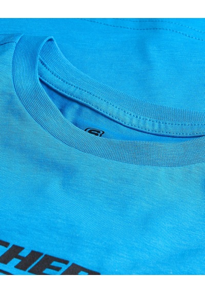Skechers B Regular Fit Graphic Tee T-shirt Büyük Erkek Çocuk Mavi Tshirt Sk2510112-315 Mavi