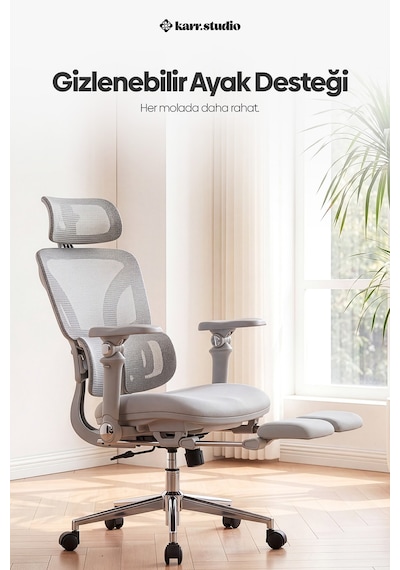 Braga Ergonomik Çalışma Koltuğu - Gri
