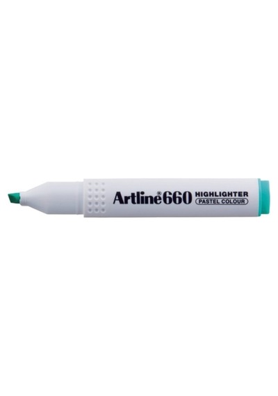 Fosforlu Kalem İşaret Kalemi Kesik Uç 1,0-4,0 Mm Pastel Green Yeşil 660 12 Li Paket Diğer