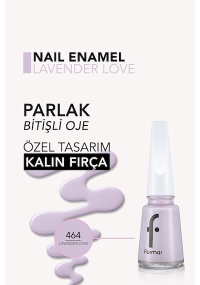 Flormar Nail Enamel Mineralli Klasik Parlak Oje 464 Lavender Love