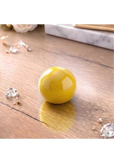 Sert Plastik Düğme Yuvarlak Top Sarı Dolap Mobilya Mutfak Dolabı Çekmece Kulbu Kulpu Kulplar